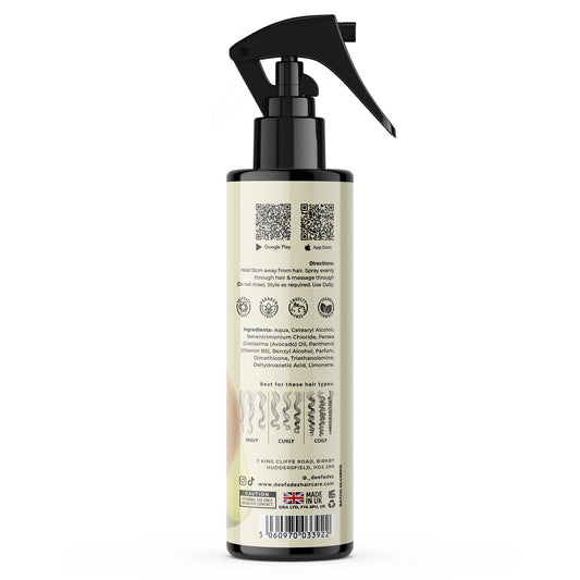 DEE FADEZ CURL MOISTURISER SPRAY WITH AVACADO OIL & VITIMAN B5 FOR PERMED / CURLY HAIR / CHEMICALLY TREATED HAIR