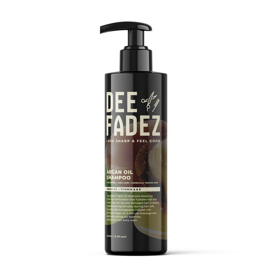 DEE FADEZ ARGAN OIL & VITAMIN A & E SHAMPOO FOR PERMED / CURLY HAIR / CHEMICALLY TREATED HAIR